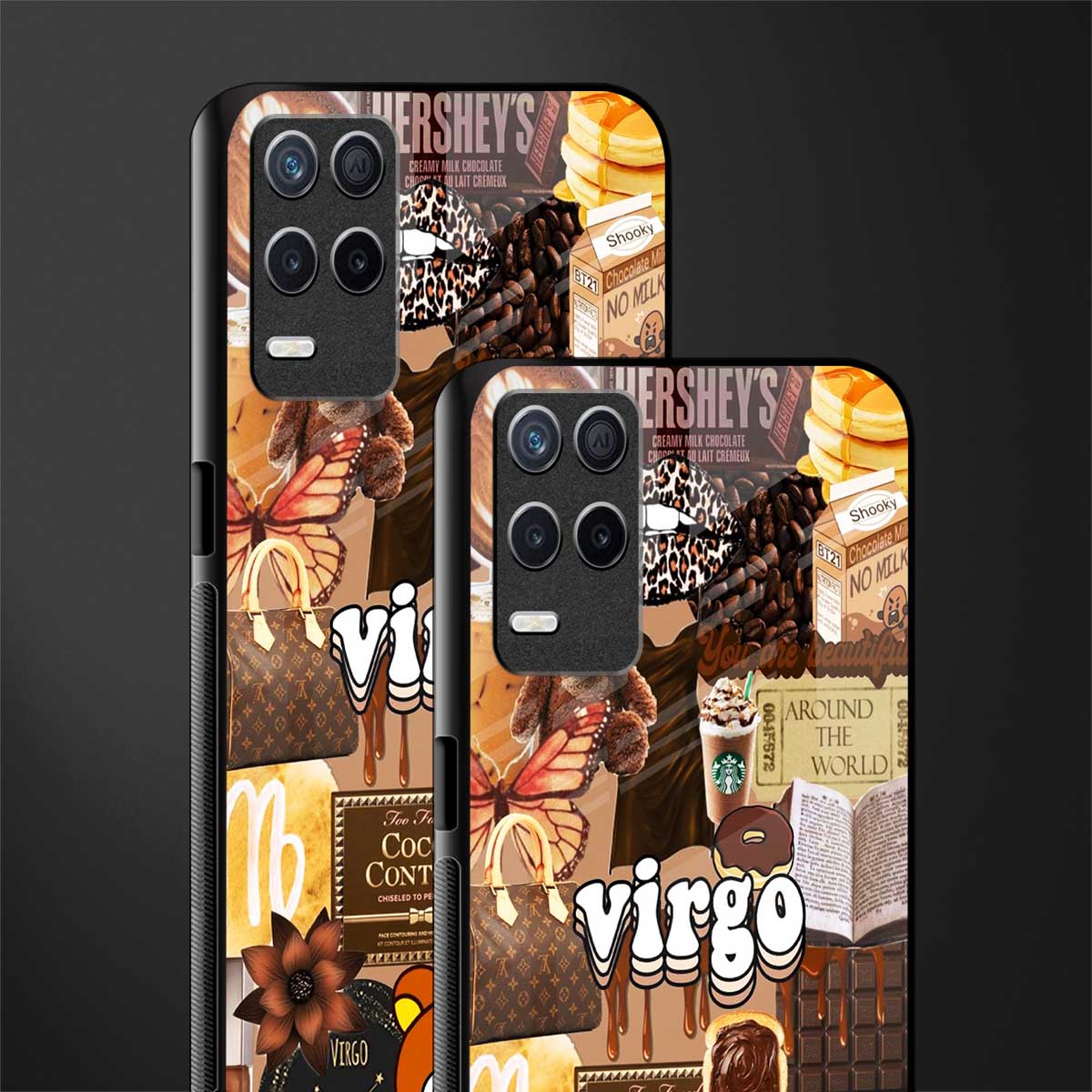 virgo aesthetic collage glass case for realme 8 5g image-2