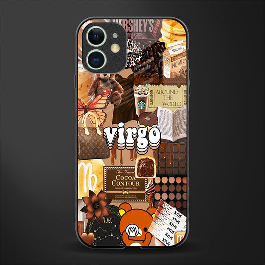 virgo aesthetic collage glass case for iphone 12 mini image