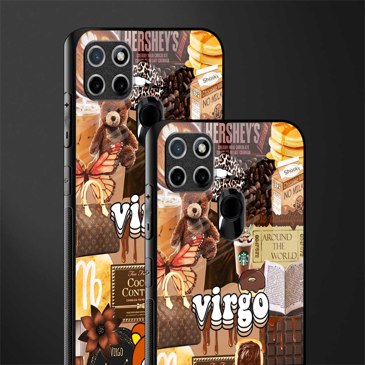 virgo aesthetic collage glass case for realme c21 image-2