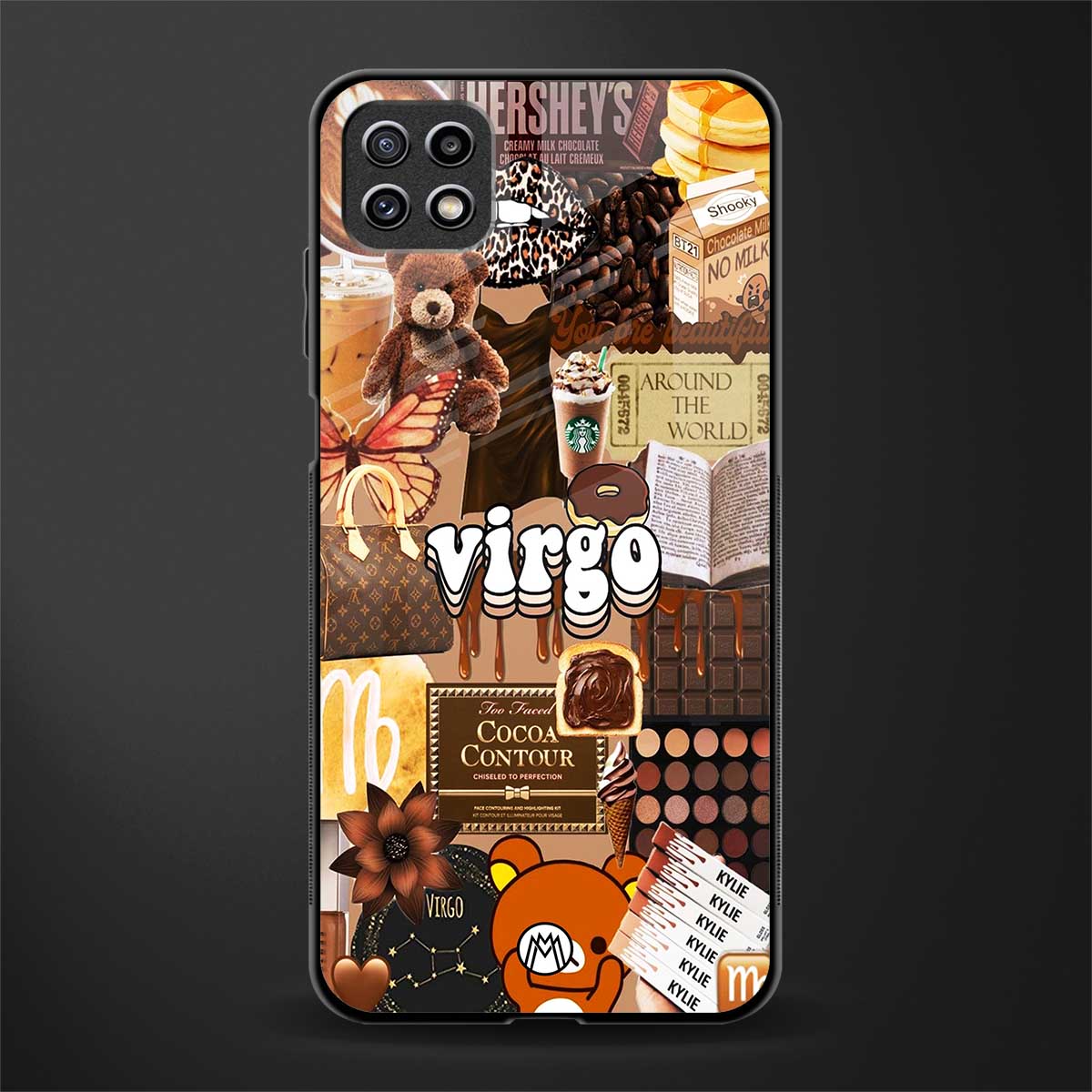 virgo aesthetic collage glass case for samsung galaxy a22 5g image