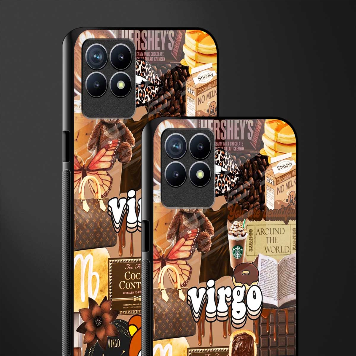 virgo aesthetic collage glass case for realme 8i image-2