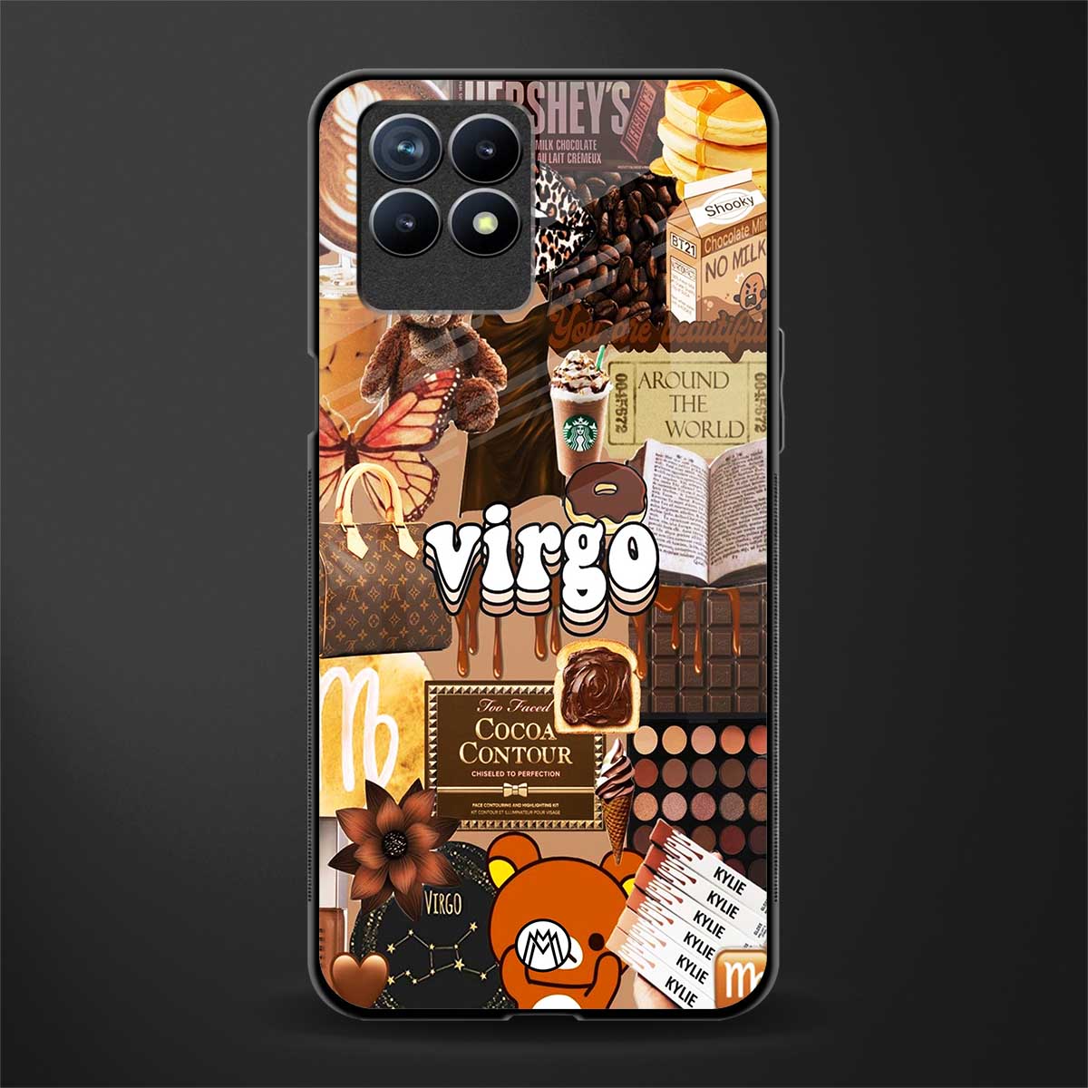 virgo aesthetic collage glass case for realme 8i image