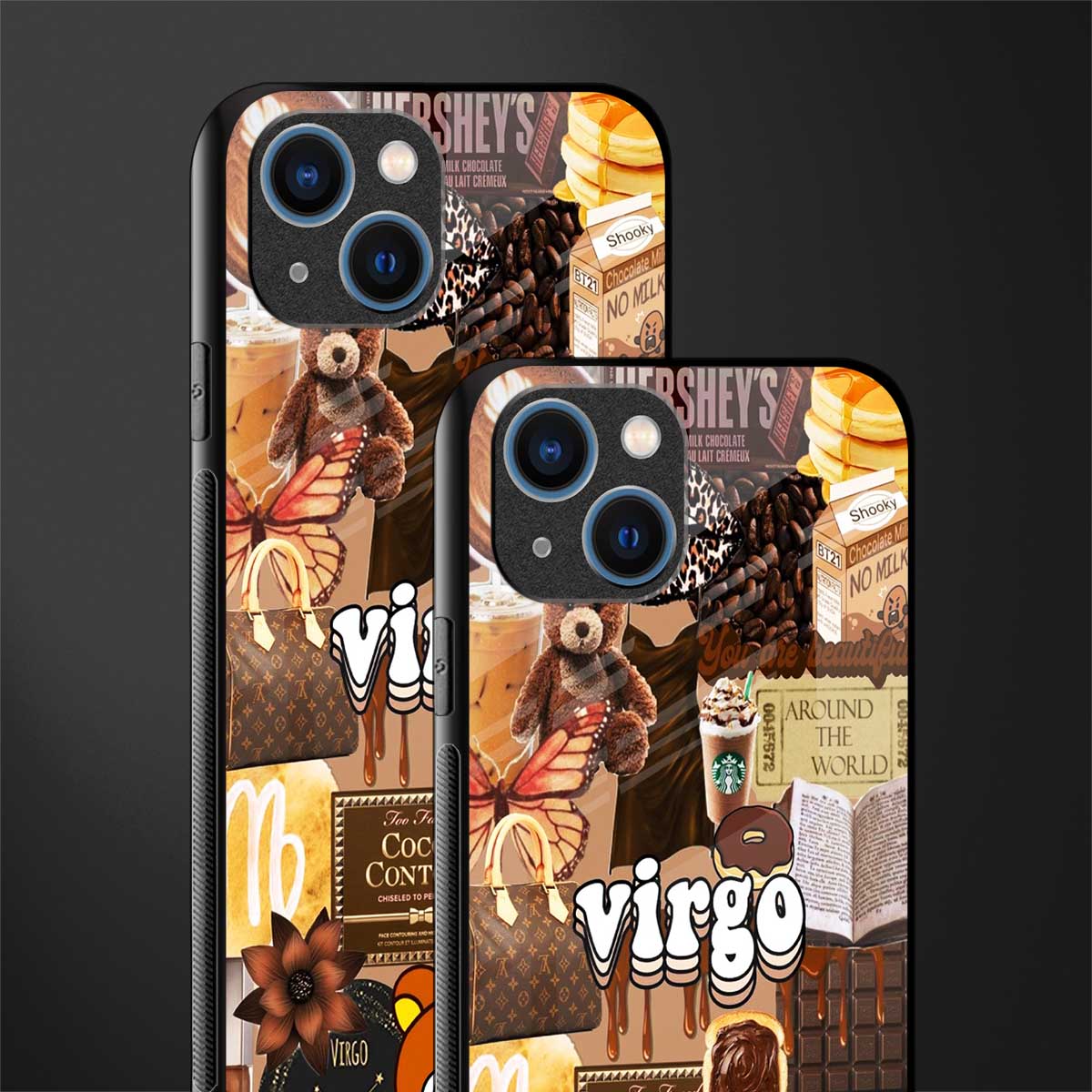 virgo aesthetic collage glass case for iphone 13 image-2