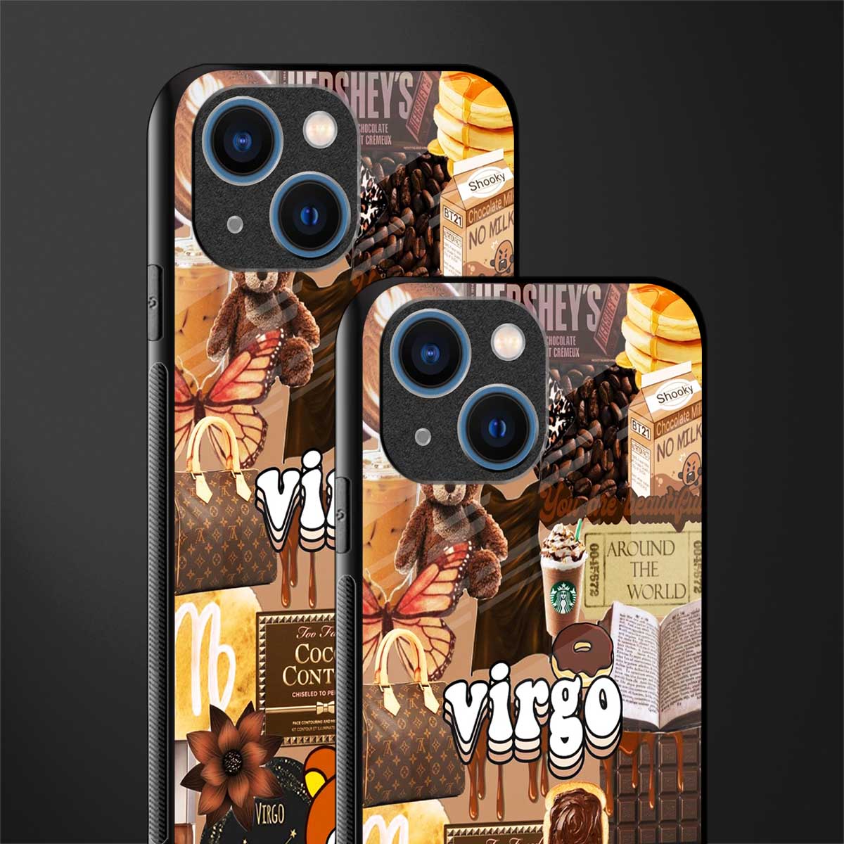 virgo aesthetic collage glass case for iphone 13 mini image-2
