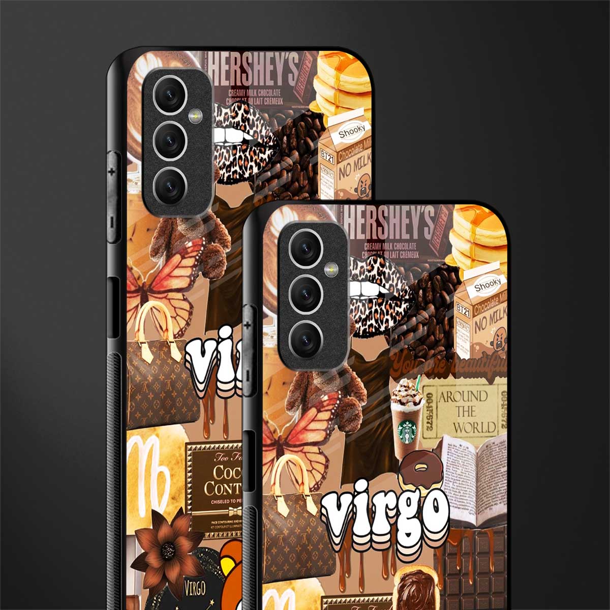 virgo aesthetic collage glass case for samsung galaxy m52 5g image-2