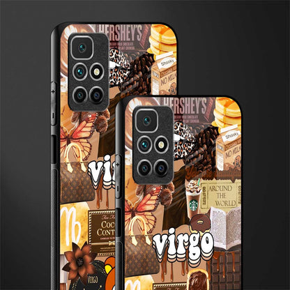 virgo aesthetic collage glass case for redmi 10 prime image-2