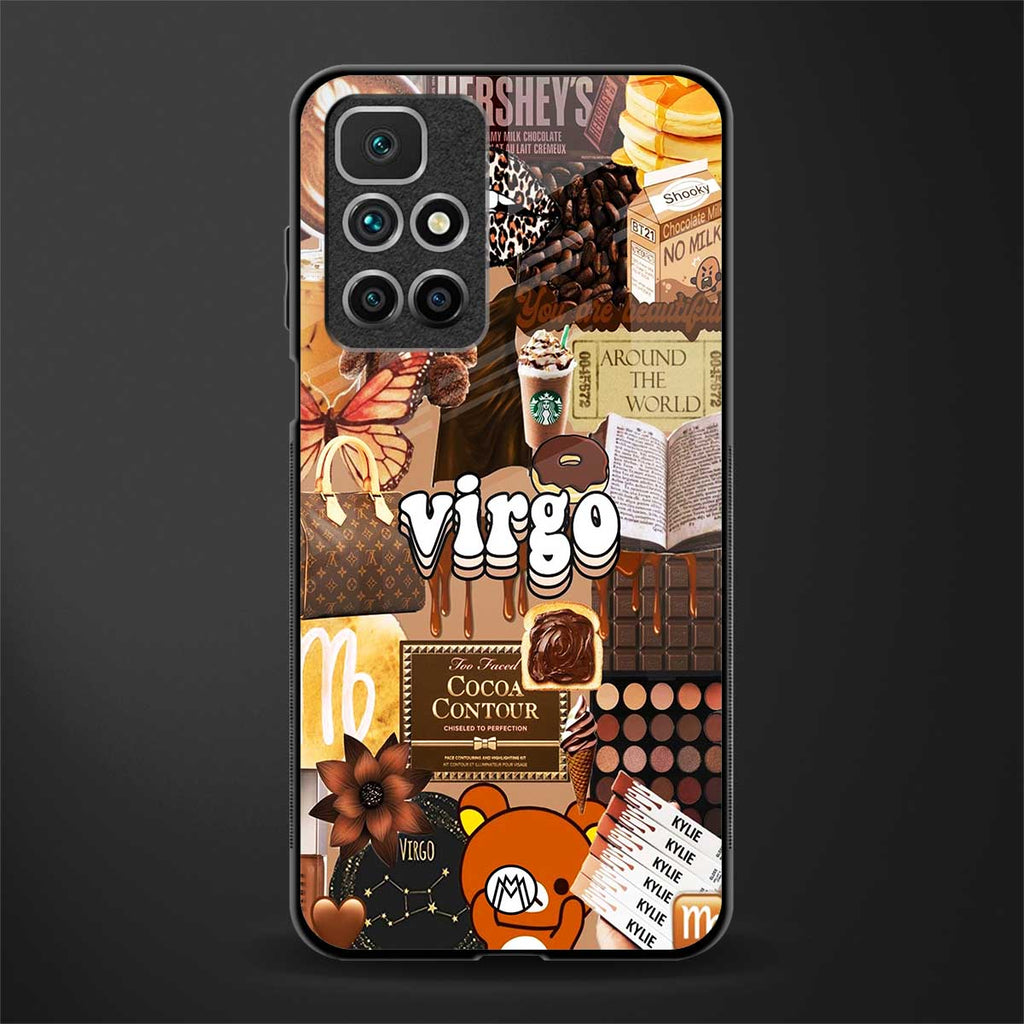 virgo aesthetic collage glass case for redmi 10 prime image