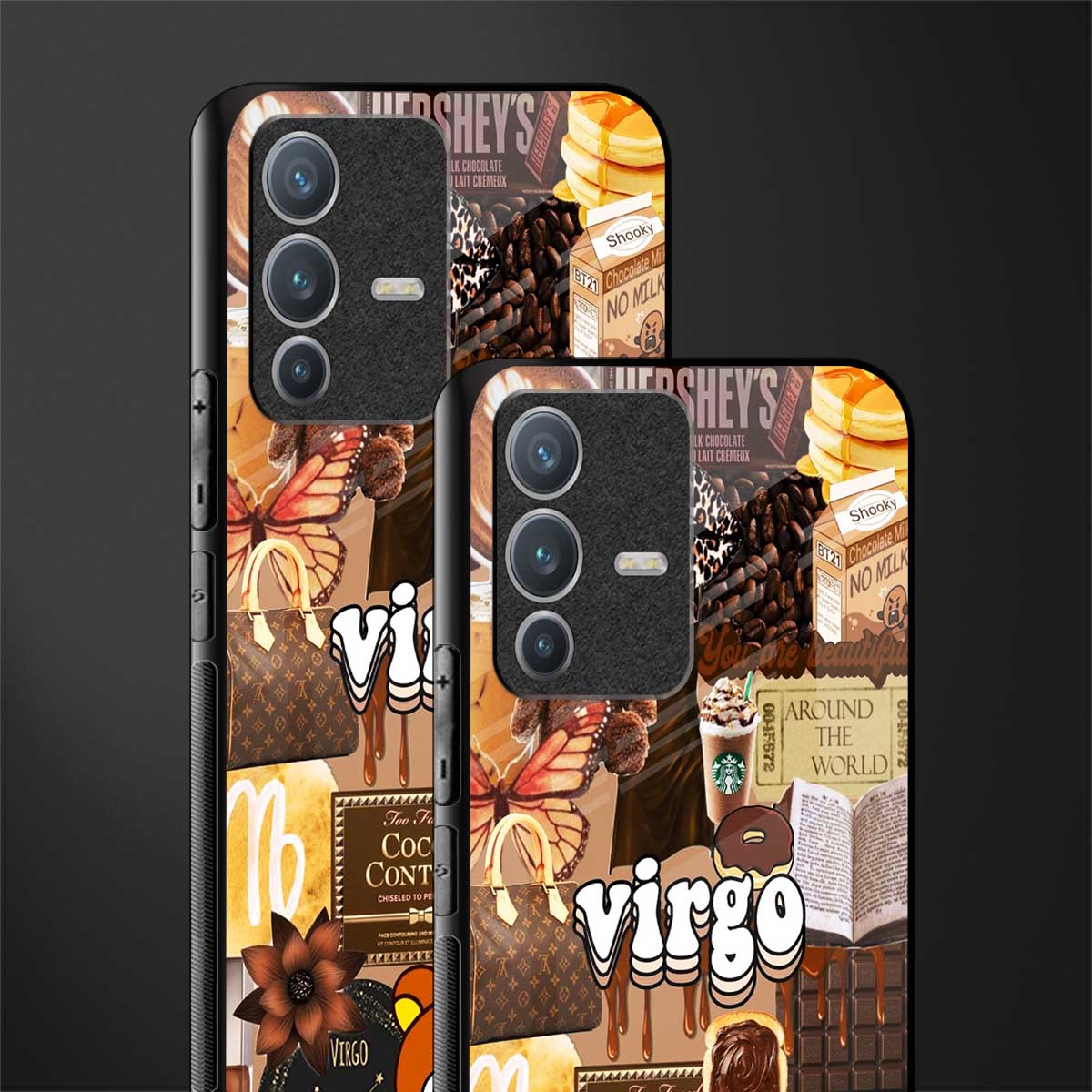 virgo aesthetic collage glass case for vivo v23 pro 5g image-2