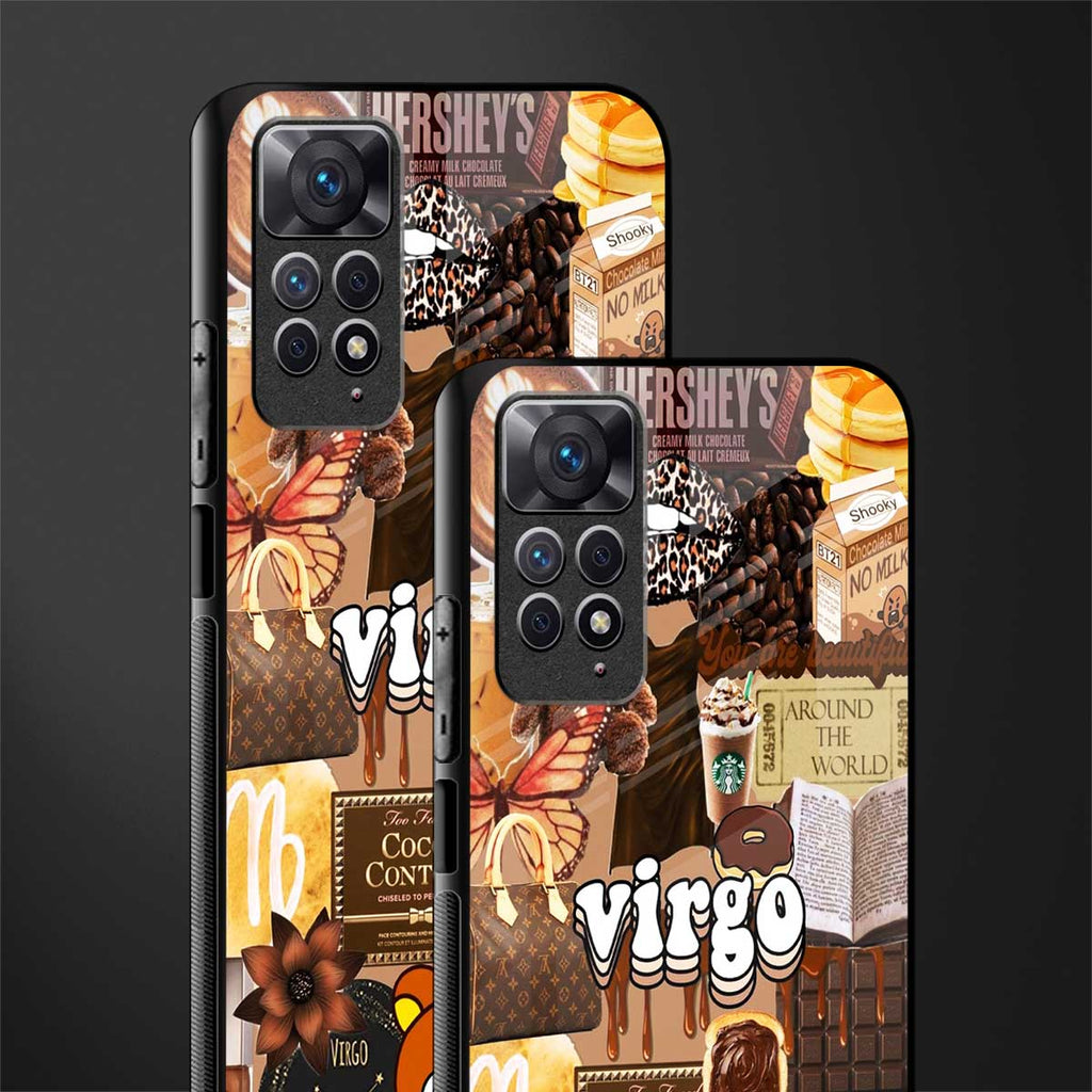 virgo aesthetic collage back phone cover | glass case for redmi note 11 pro plus 4g/5g