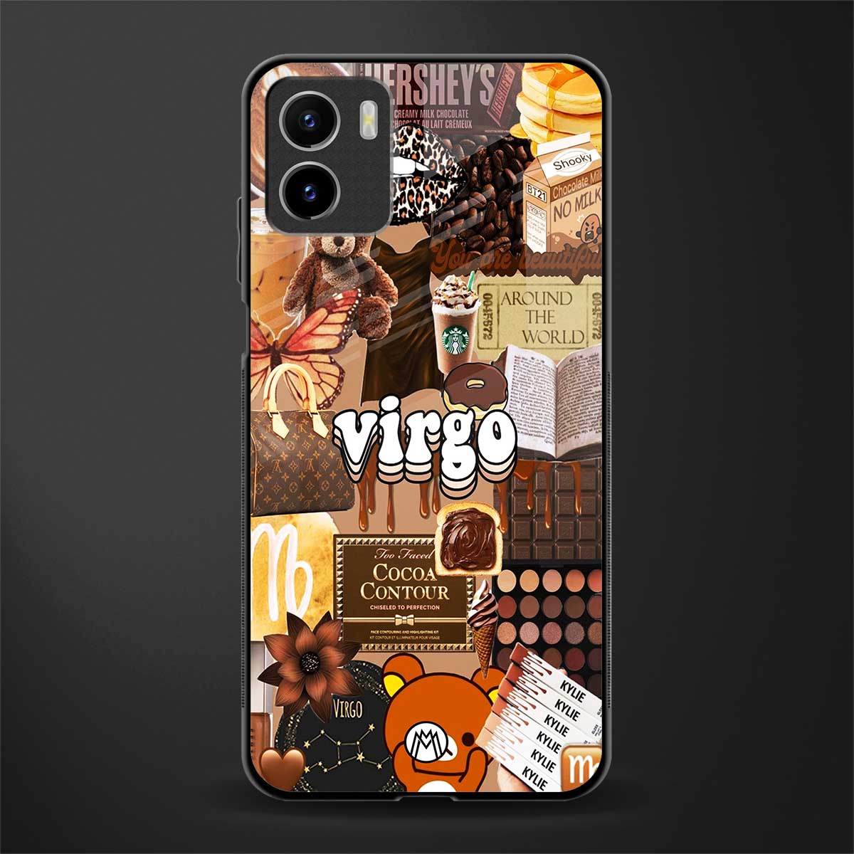 virgo aesthetic collage glass case for vivo y15s image
