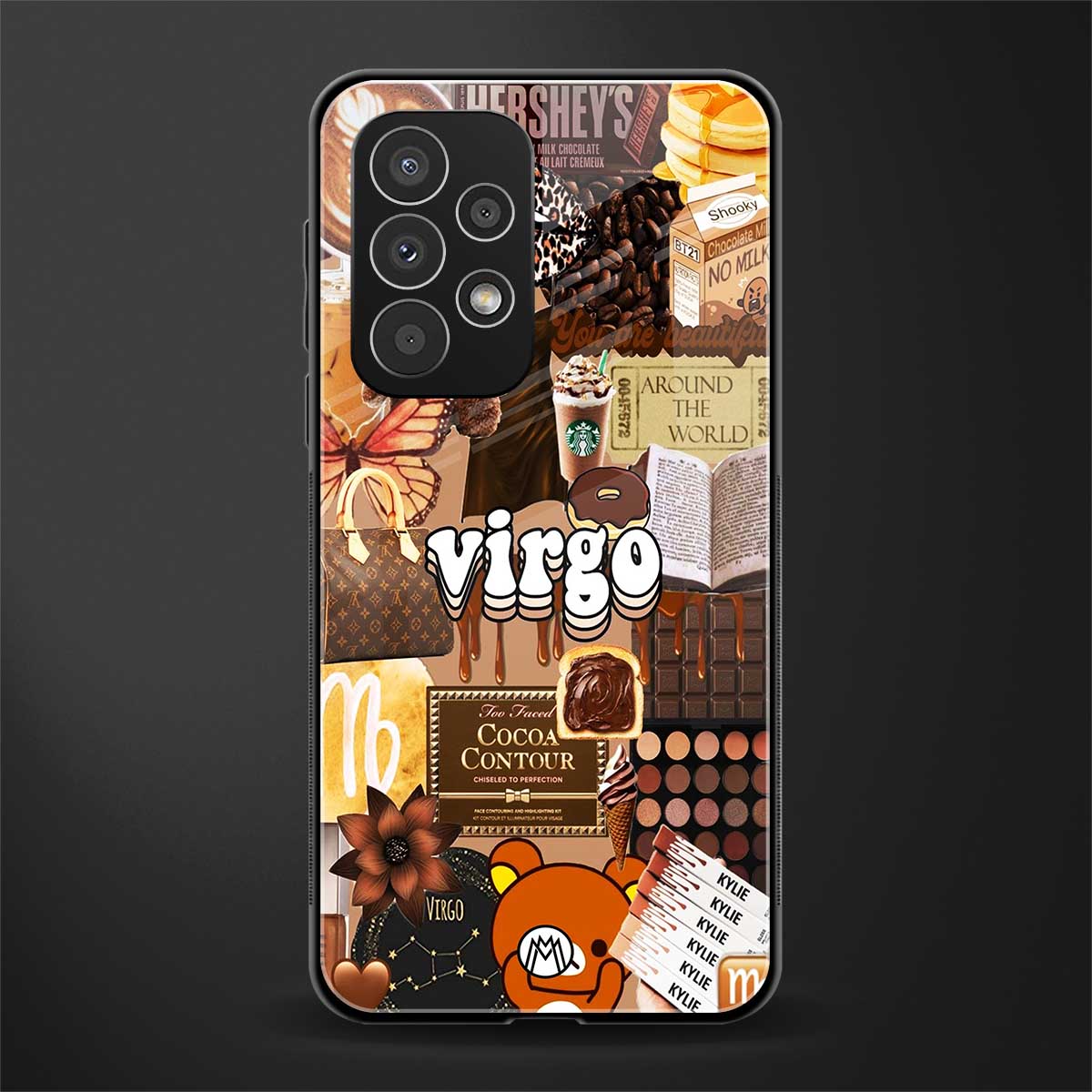 virgo aesthetic collage back phone cover | glass case for samsung galaxy a23