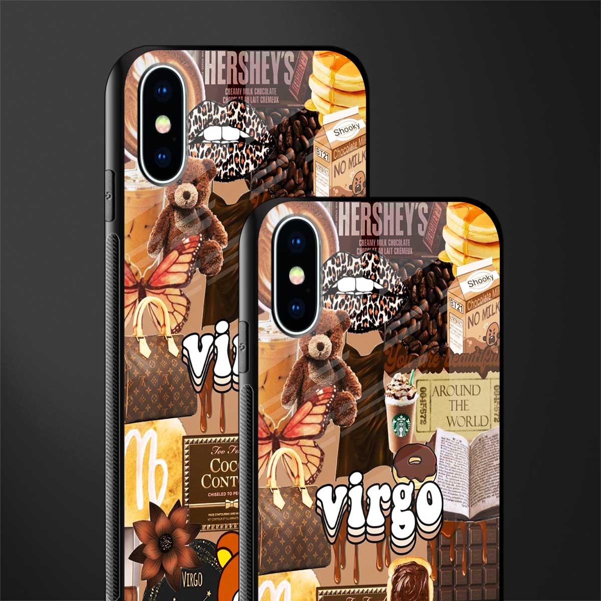 virgo aesthetic collage glass case for iphone xs image-2