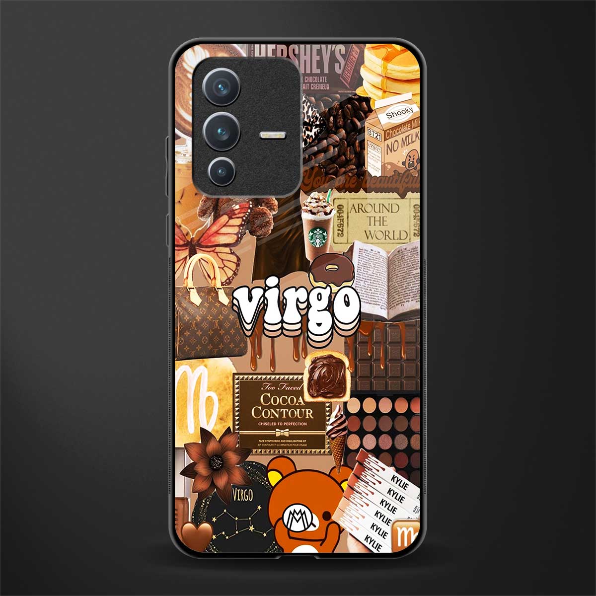 virgo aesthetic collage glass case for vivo v23 5g image