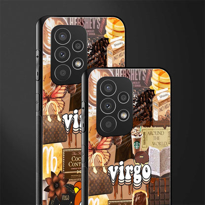 virgo aesthetic collage back phone cover | glass case for samsung galaxy a73 5g