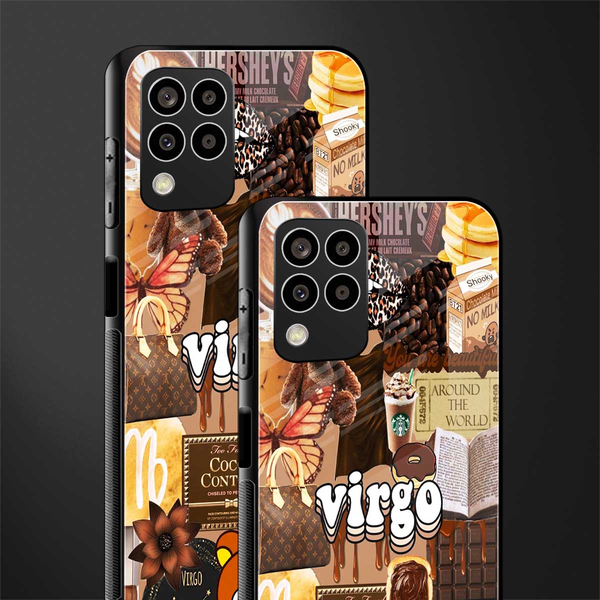 virgo aesthetic collage back phone cover | glass case for samsung galaxy m33 5g