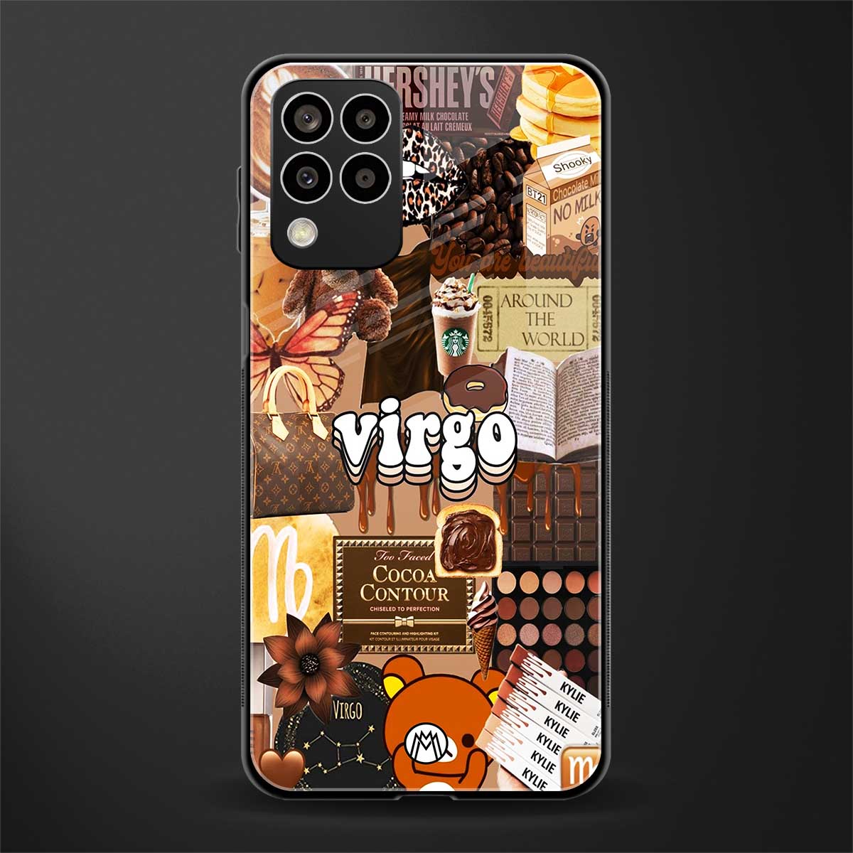 virgo aesthetic collage back phone cover | glass case for samsung galaxy m33 5g
