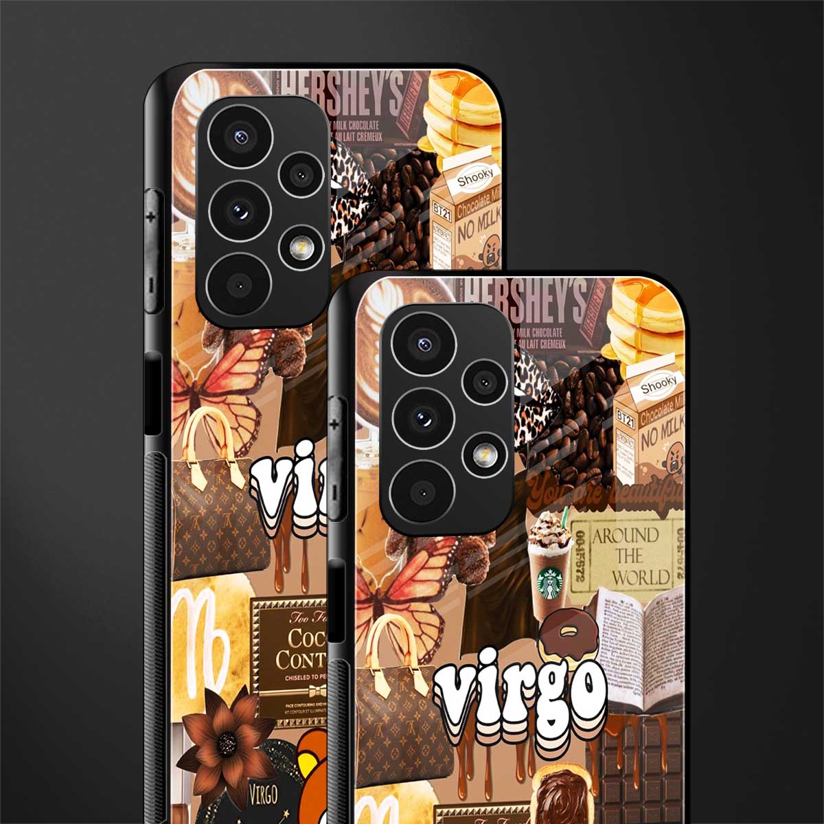 virgo aesthetic collage back phone cover | glass case for samsung galaxy a13 4g