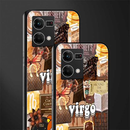 virgo aesthetic collage back phone cover | glass case for oppo f21 pro 4g