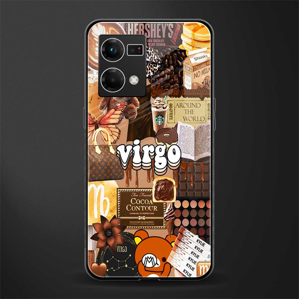 virgo aesthetic collage back phone cover | glass case for oppo f21 pro 4g