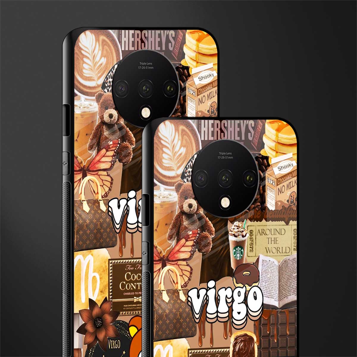 virgo aesthetic collage glass case for oneplus 7t image-2