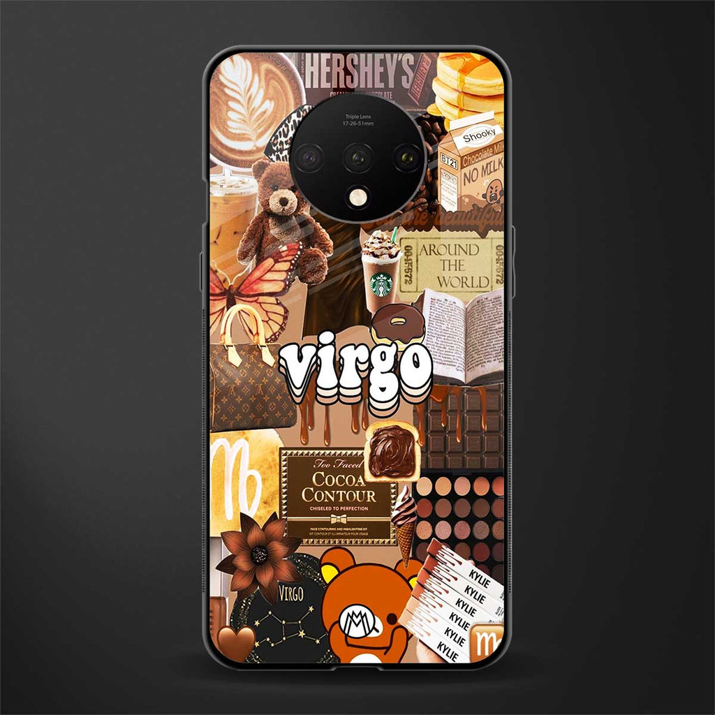 virgo aesthetic collage glass case for oneplus 7t image