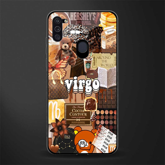 virgo aesthetic collage glass case for samsung galaxy m11 image