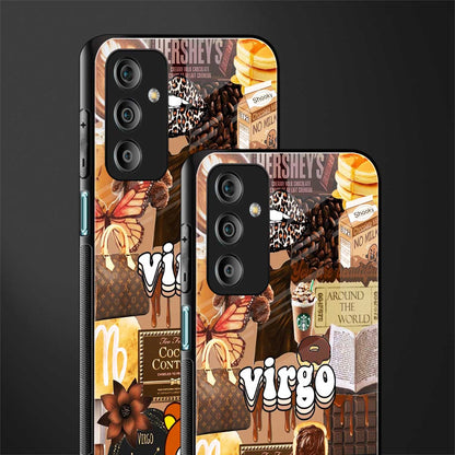 virgo aesthetic collage back phone cover | glass case for samsung galaxy f23 5g