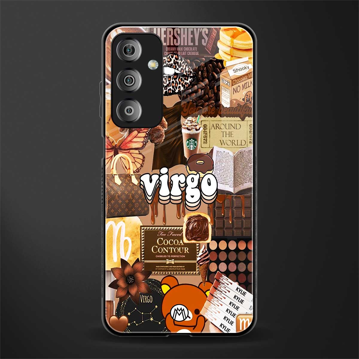 virgo aesthetic collage back phone cover | glass case for samsung galaxy f23 5g