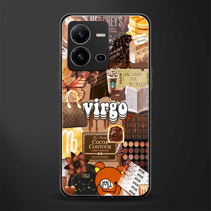virgo aesthetic collage back phone cover | glass case for vivo v25-5g