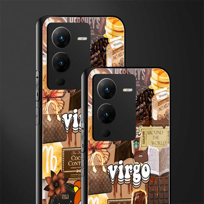 virgo aesthetic collage back phone cover | glass case for vivo v25 pro 5g
