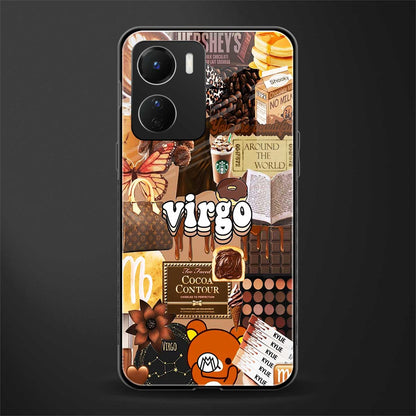 virgo aesthetic collage back phone cover | glass case for vivo y16