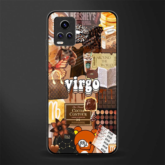 virgo aesthetic collage back phone cover | glass case for vivo v21e 4g