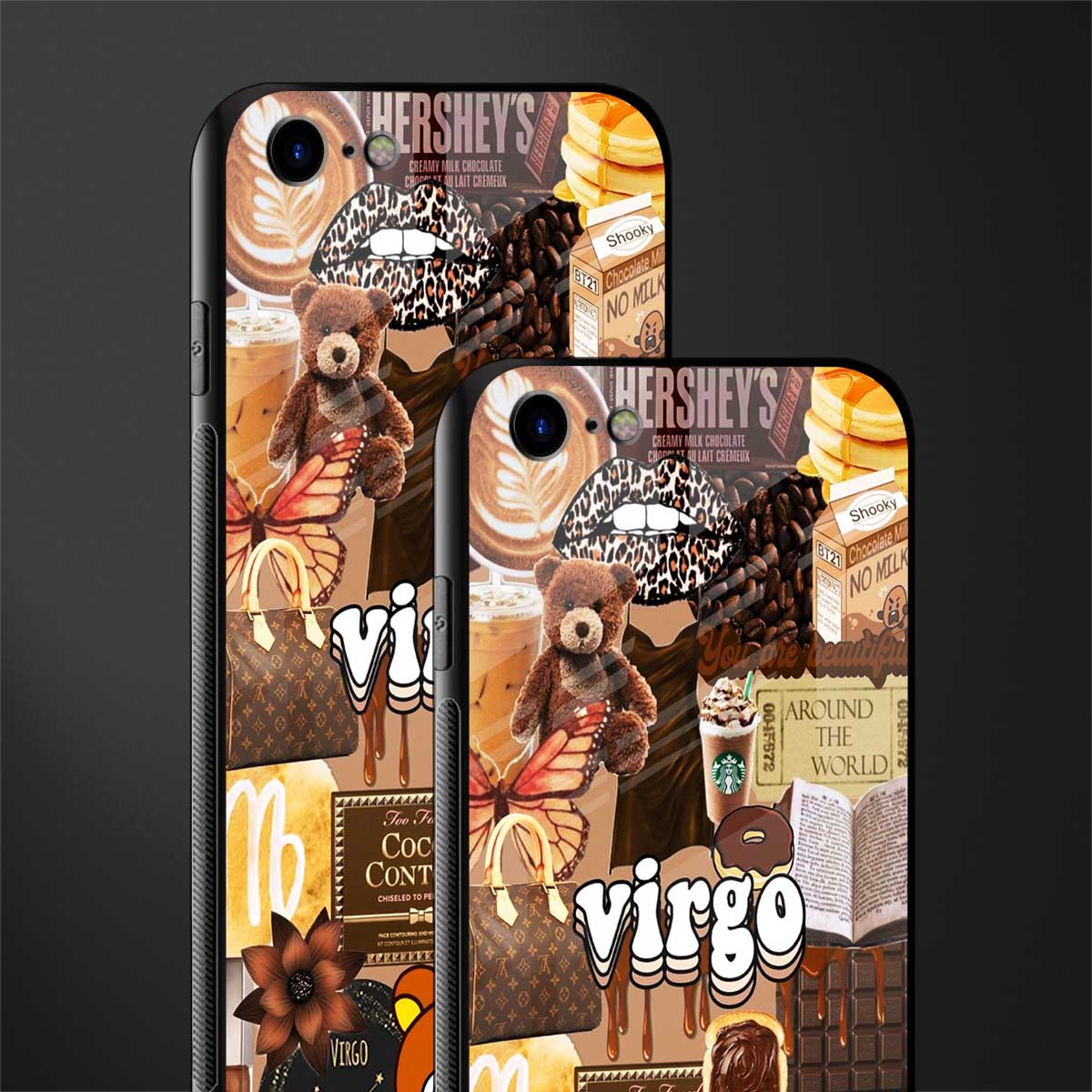 virgo aesthetic collage glass case for iphone 7 image-2