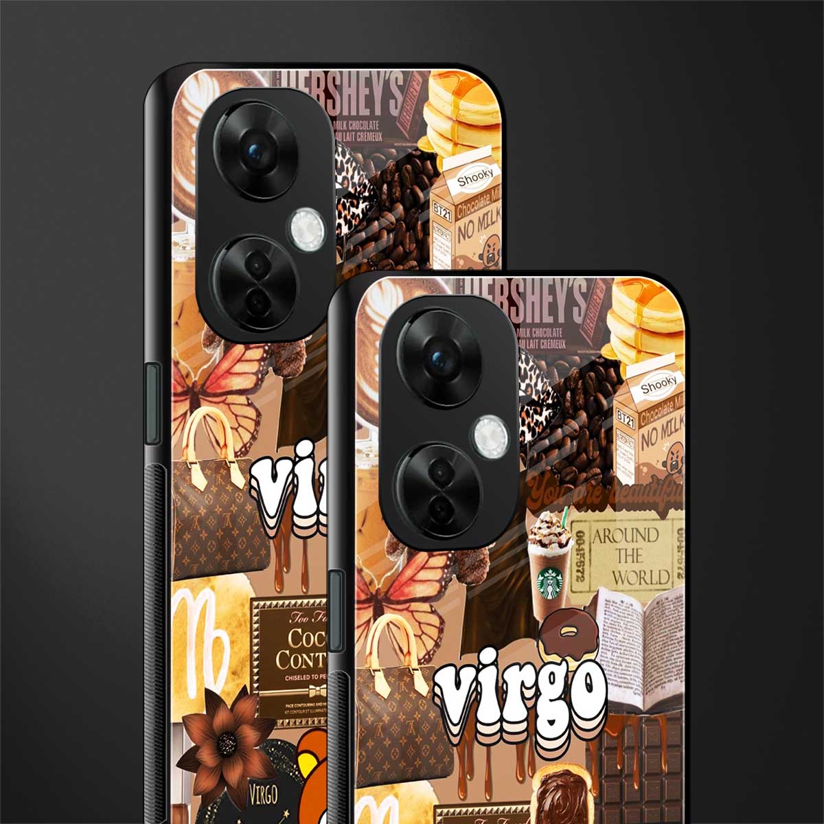 virgo aesthetic collage back phone cover | glass case for oneplus nord ce 3 lite