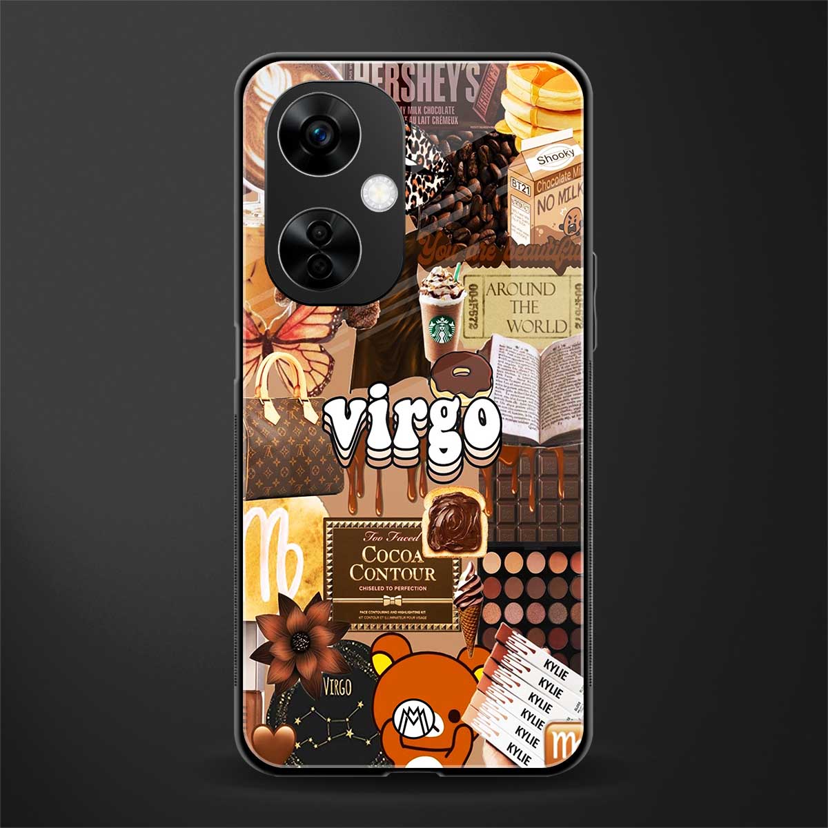 virgo aesthetic collage back phone cover | glass case for oneplus nord ce 3 lite