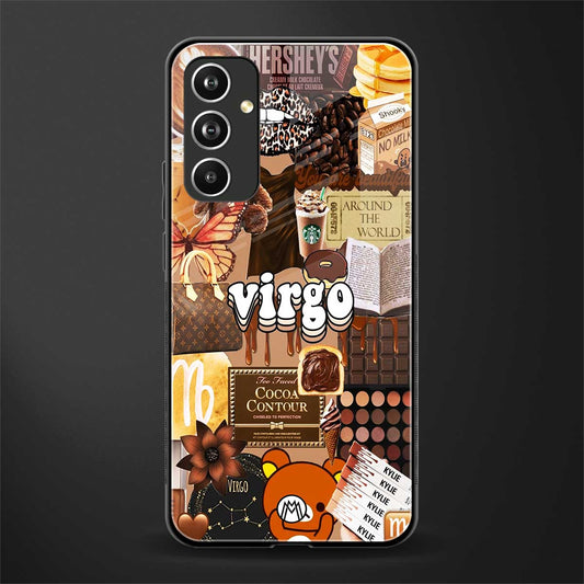 virgo aesthetic collage back phone cover | glass case for samsung galaxy a54 5g
