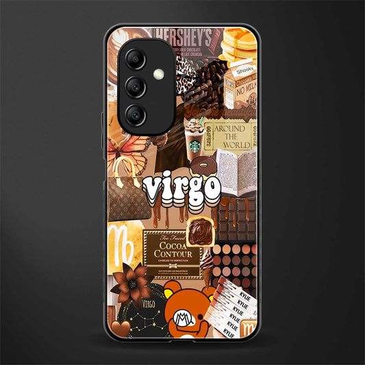 virgo aesthetic collage back phone cover | glass case for samsung galaxy a14 5g