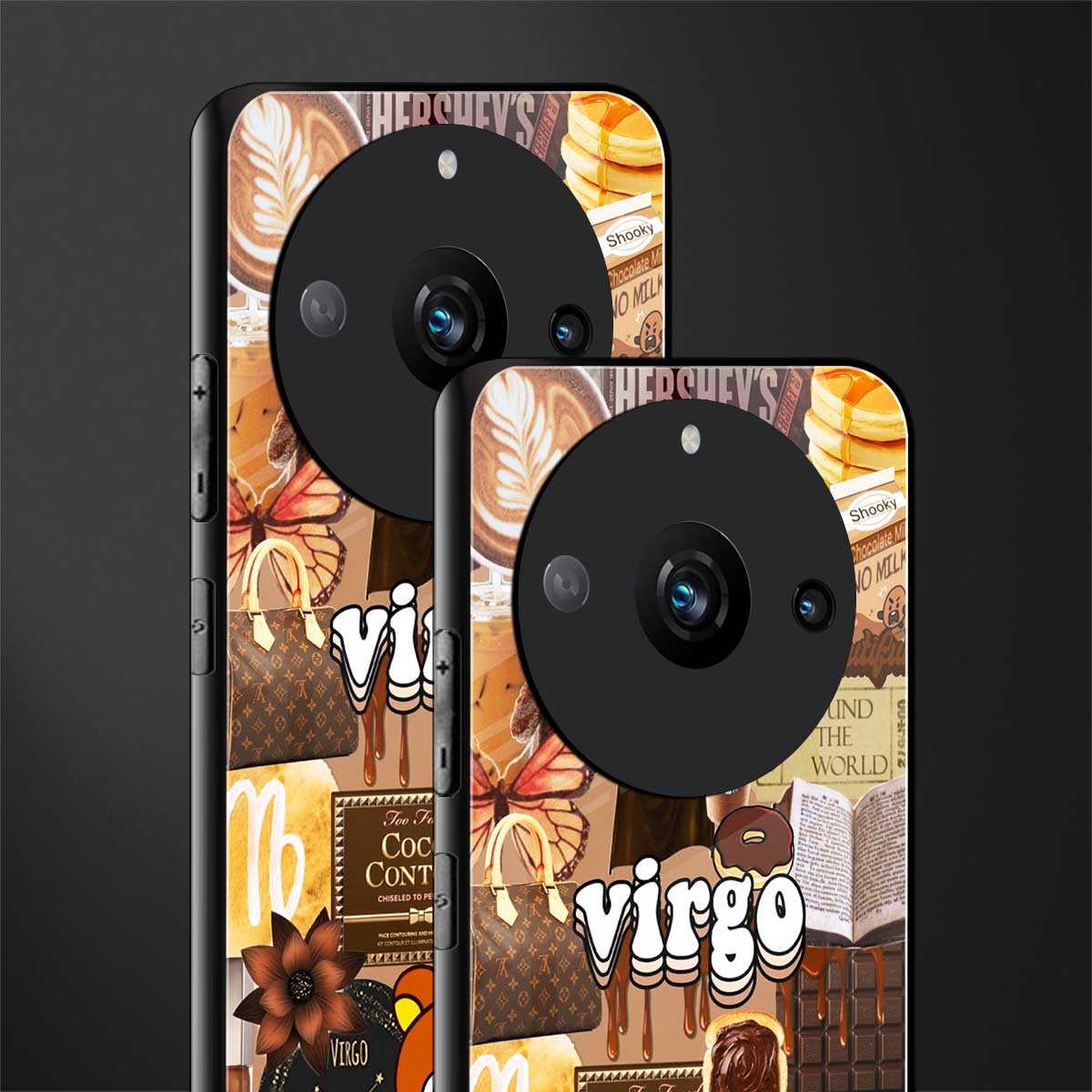 virgo aesthetic collage back phone cover | glass case for realme 11 pro 5g