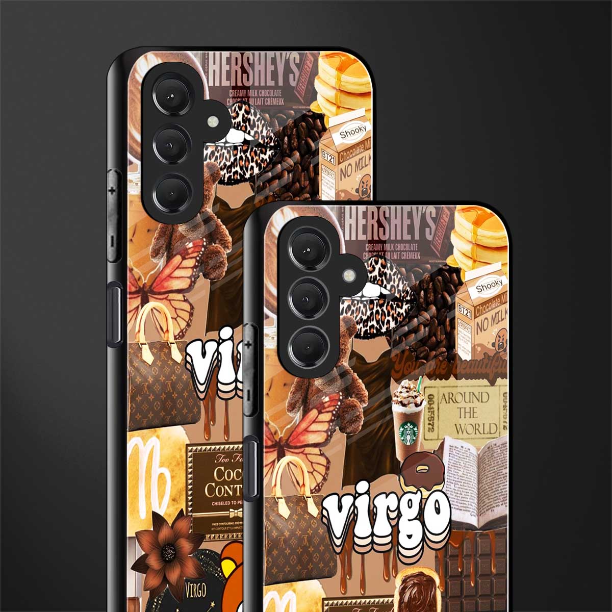 virgo aesthetic collage back phone cover | glass case for samsun galaxy a24 4g