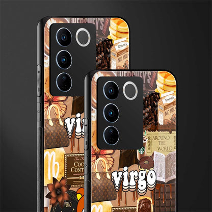 virgo aesthetic collage back phone cover | glass case for vivo v27 pro 5g