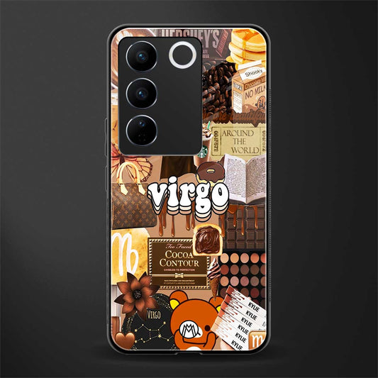 virgo aesthetic collage back phone cover | glass case for vivo v27 pro 5g
