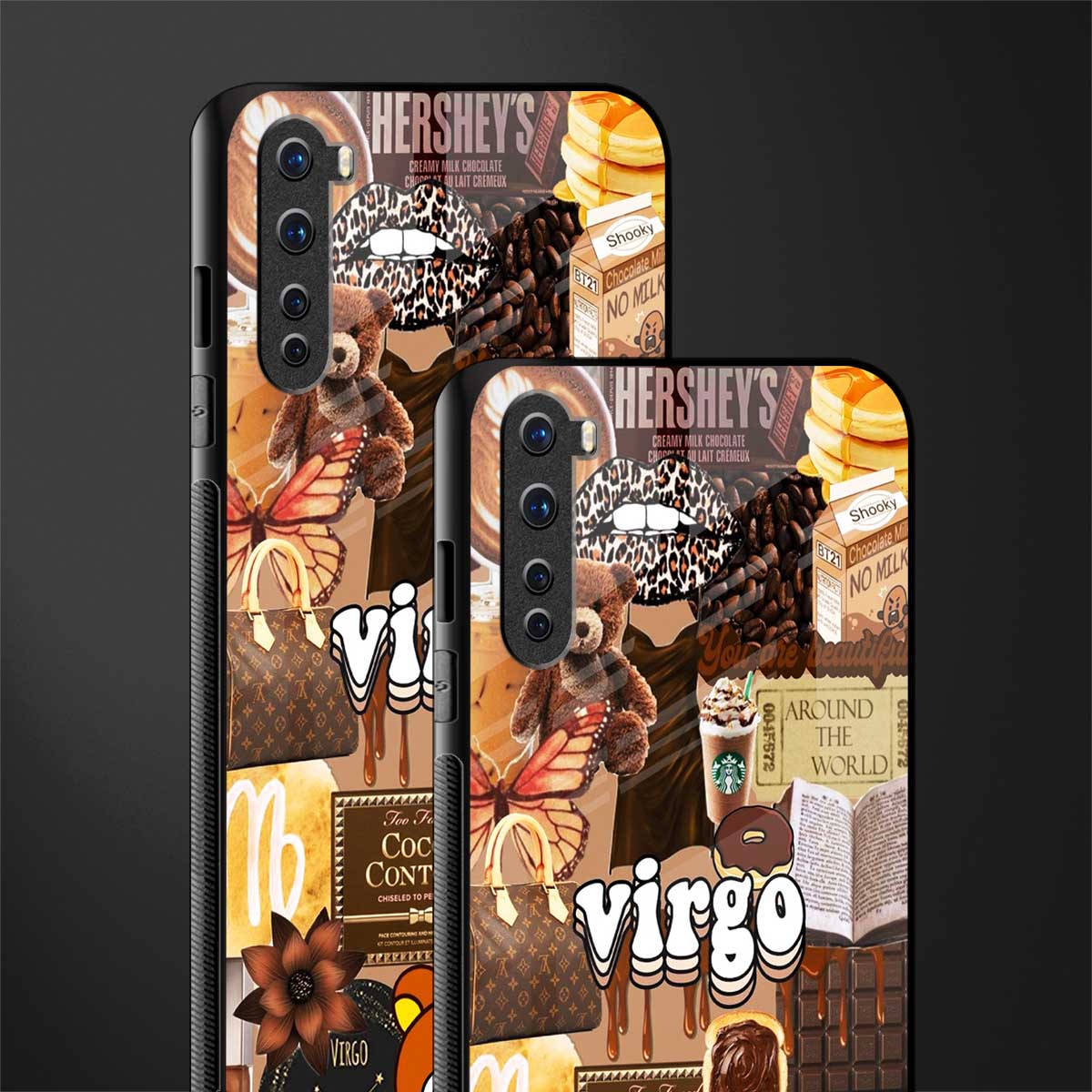 virgo aesthetic collage glass case for oneplus nord ac2001 image-2