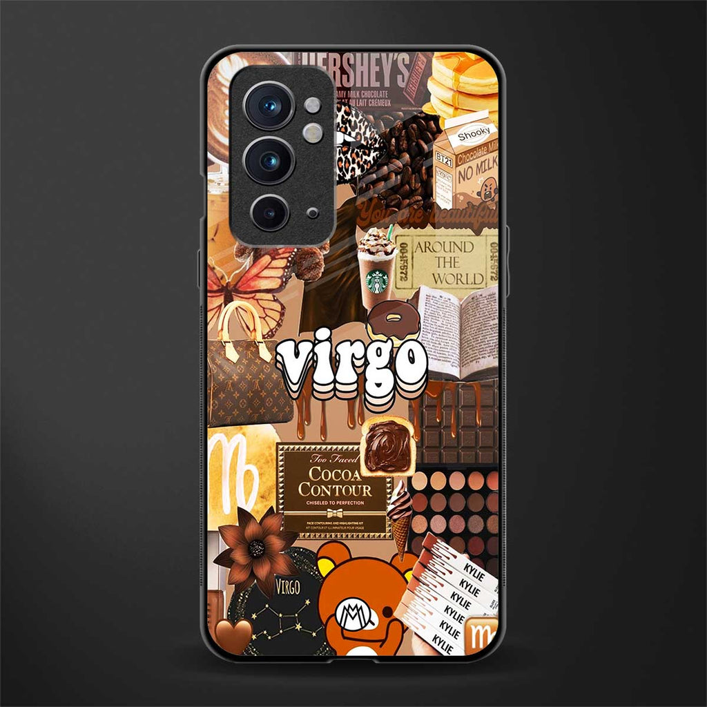 virgo aesthetic collage glass case for oneplus 9rt image