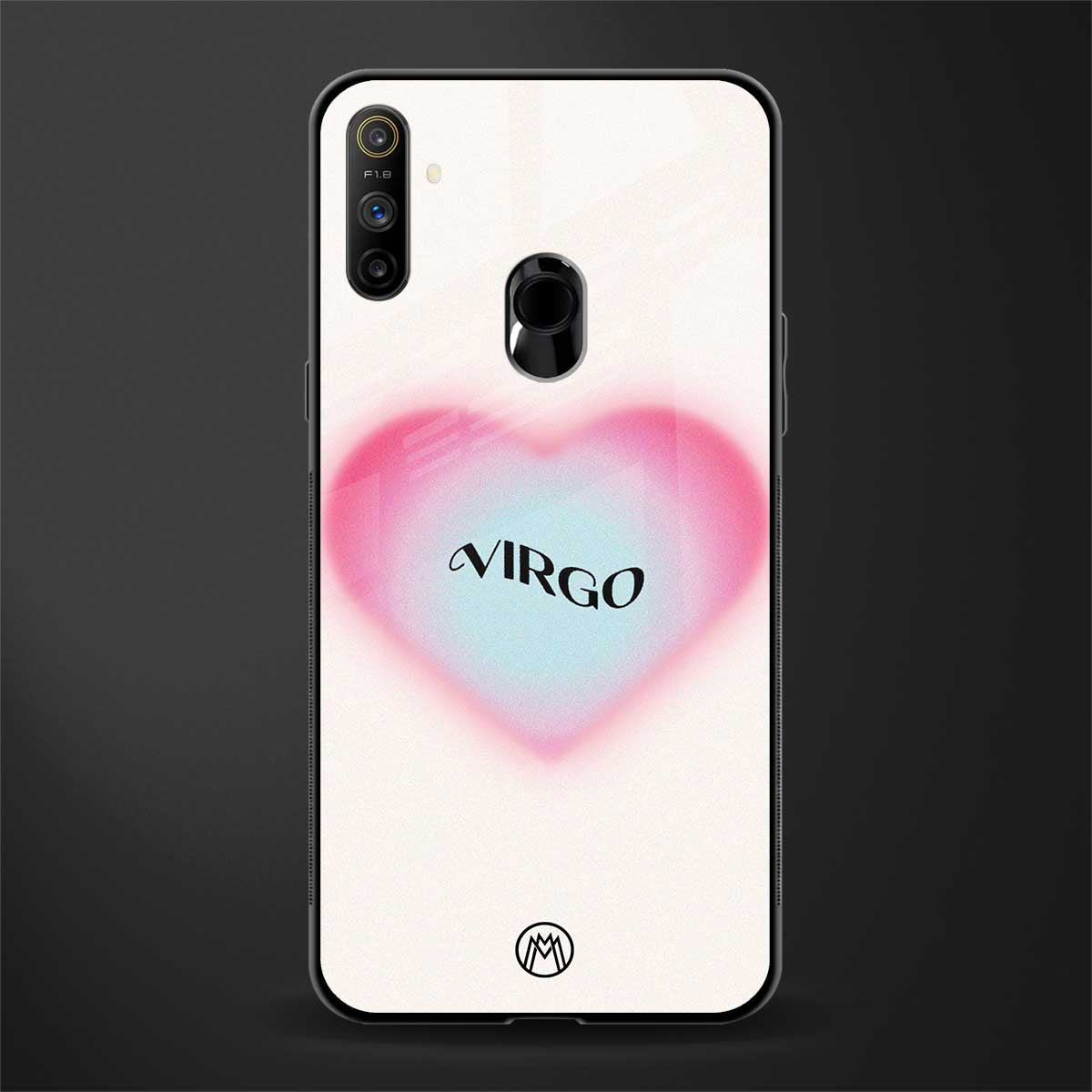 virgo minimalistic glass case for realme narzo 10a image