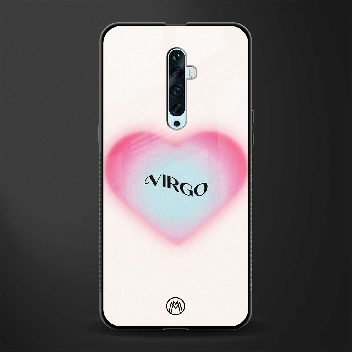 virgo minimalistic glass case for oppo reno 2f image