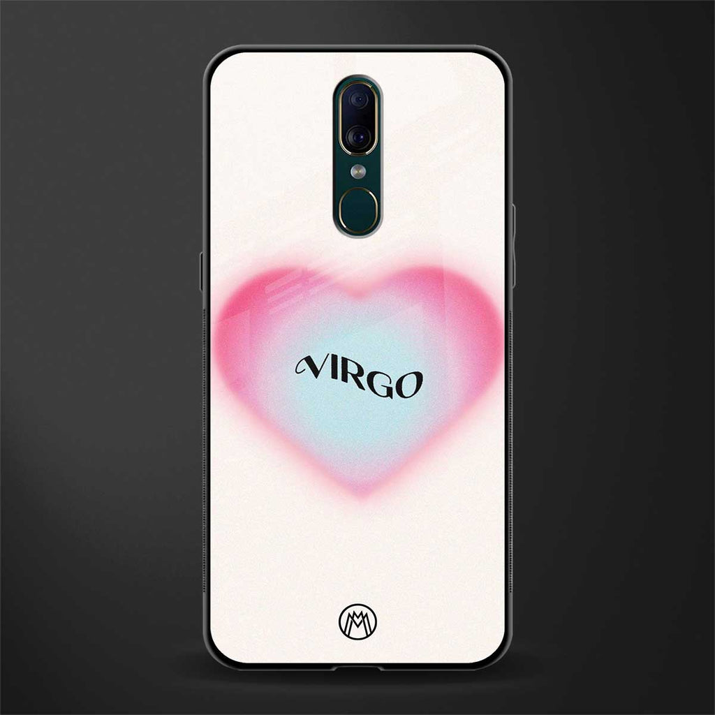 virgo minimalistic glass case for oppo a9 image