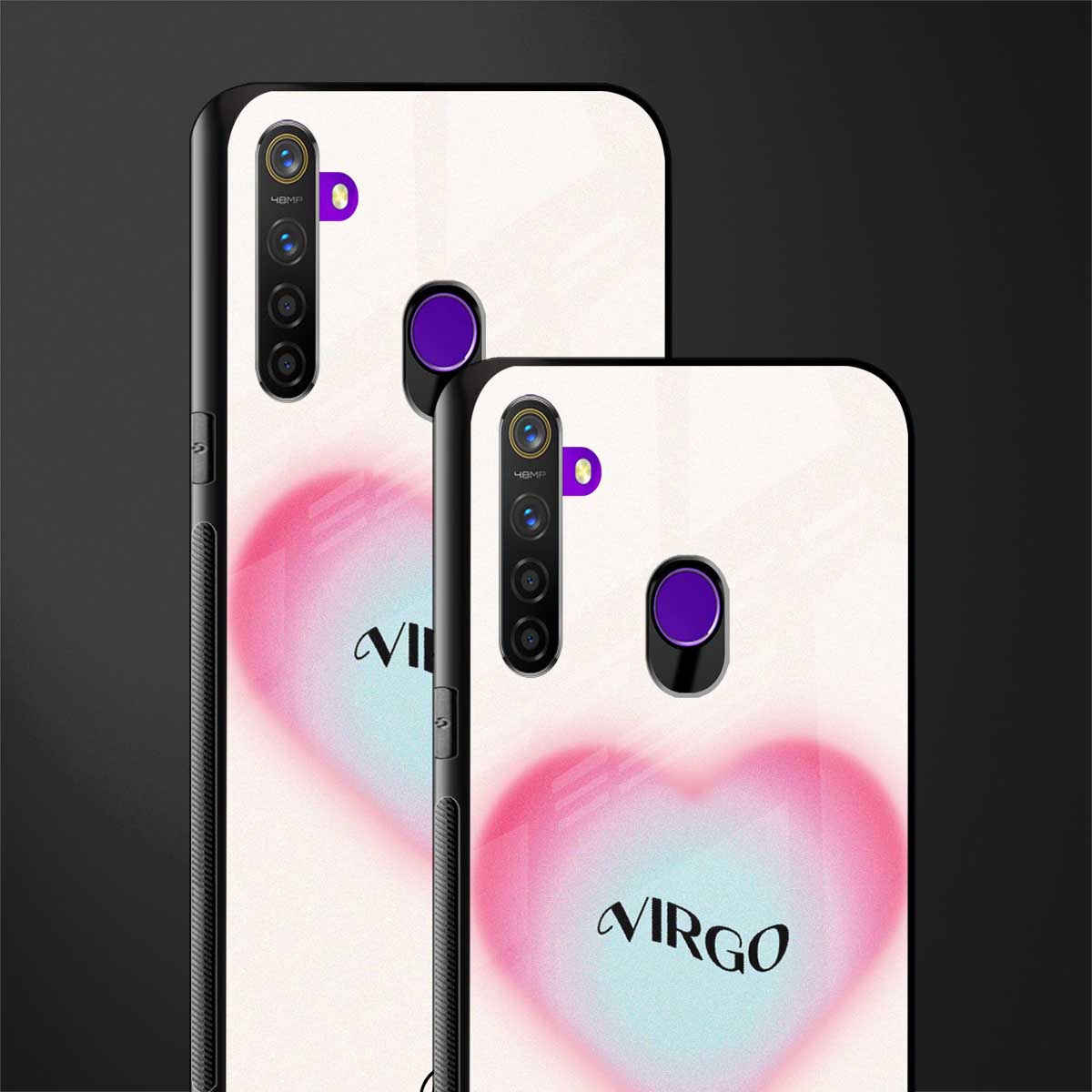 virgo minimalistic glass case for realme 5 image-2