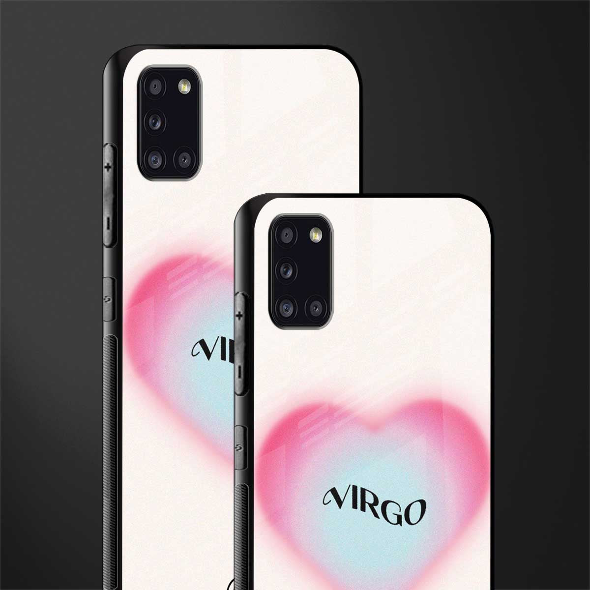 virgo minimalistic glass case for samsung galaxy a31 image-2