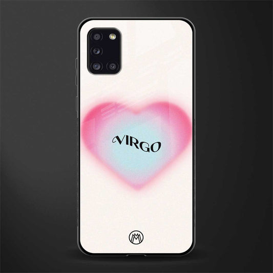 virgo minimalistic glass case for samsung galaxy a31 image