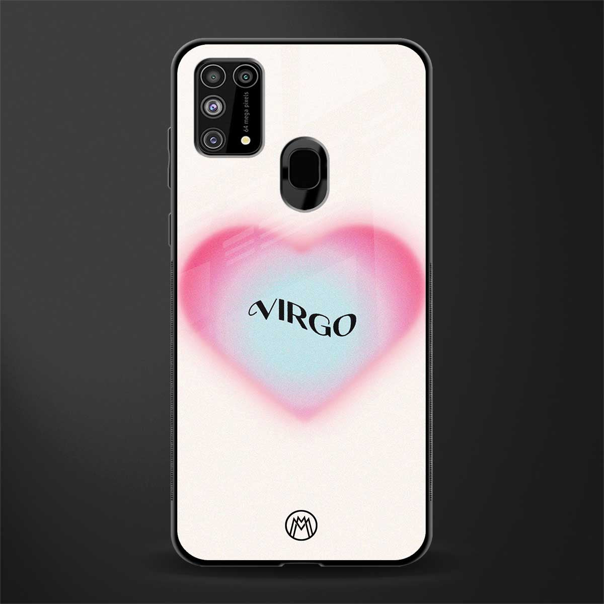 virgo minimalistic glass case for samsung galaxy m31 prime edition image